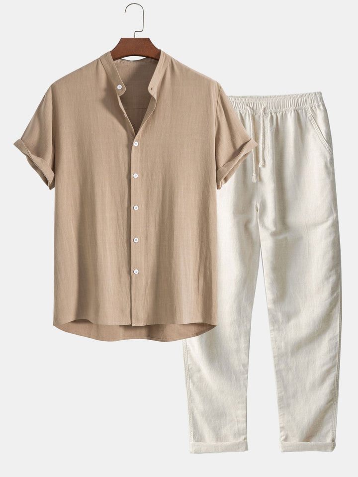 Shirt and Pants Linen Summer Set for Men