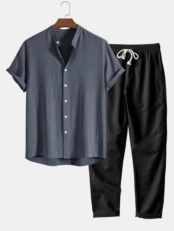 Shirt and Pants Linen Summer Set for Men