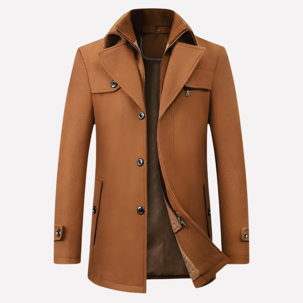 Men’s Notched-Collar Coat