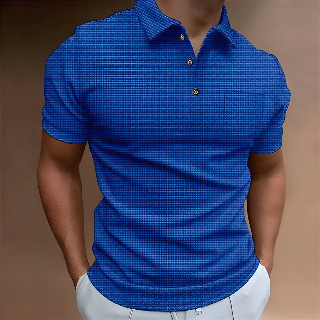 Men’s Short-Sleeve Half-Zip Polo Shirt