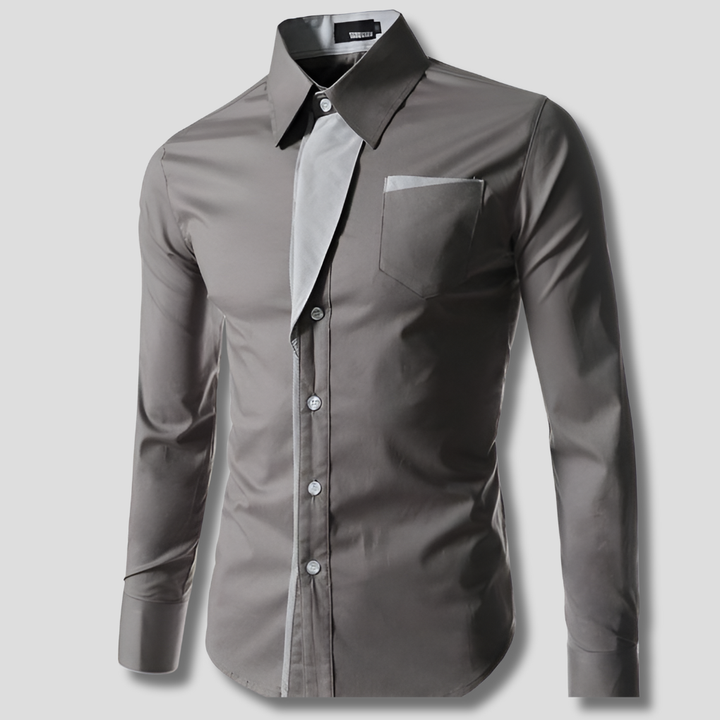 Men’s Long-Sleeve Dress Shirt – Classic cottonmix Design