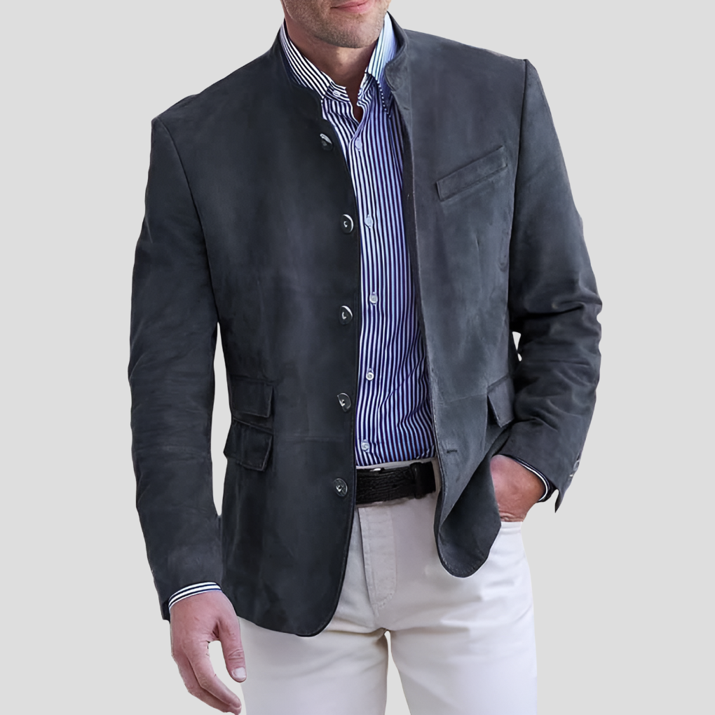 Jacket with Collar and Buttons for Men