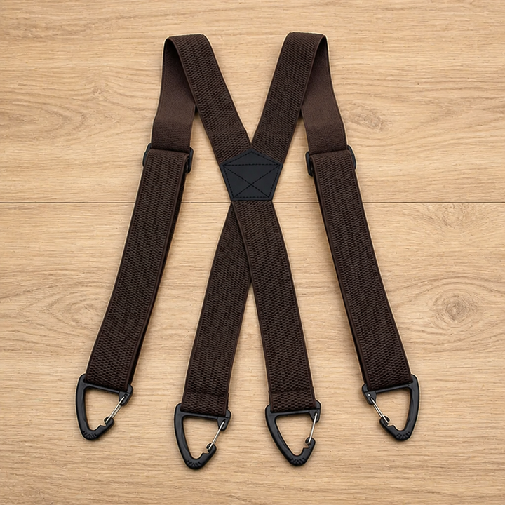 Men's Elastic Suspenders, 1.5 Inch Wide with Metal Clips, X or Y Back