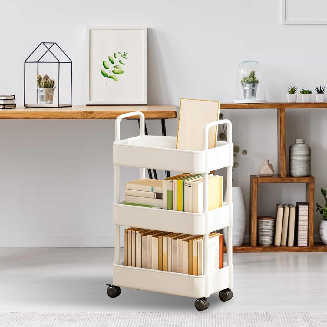 Rolling Utility Cart with Wheels and Handle – Veyora