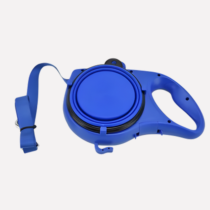 3‑in‑1 Dog Leash with Built‑In Water Bottle, Bowl & Waste Bag Holder