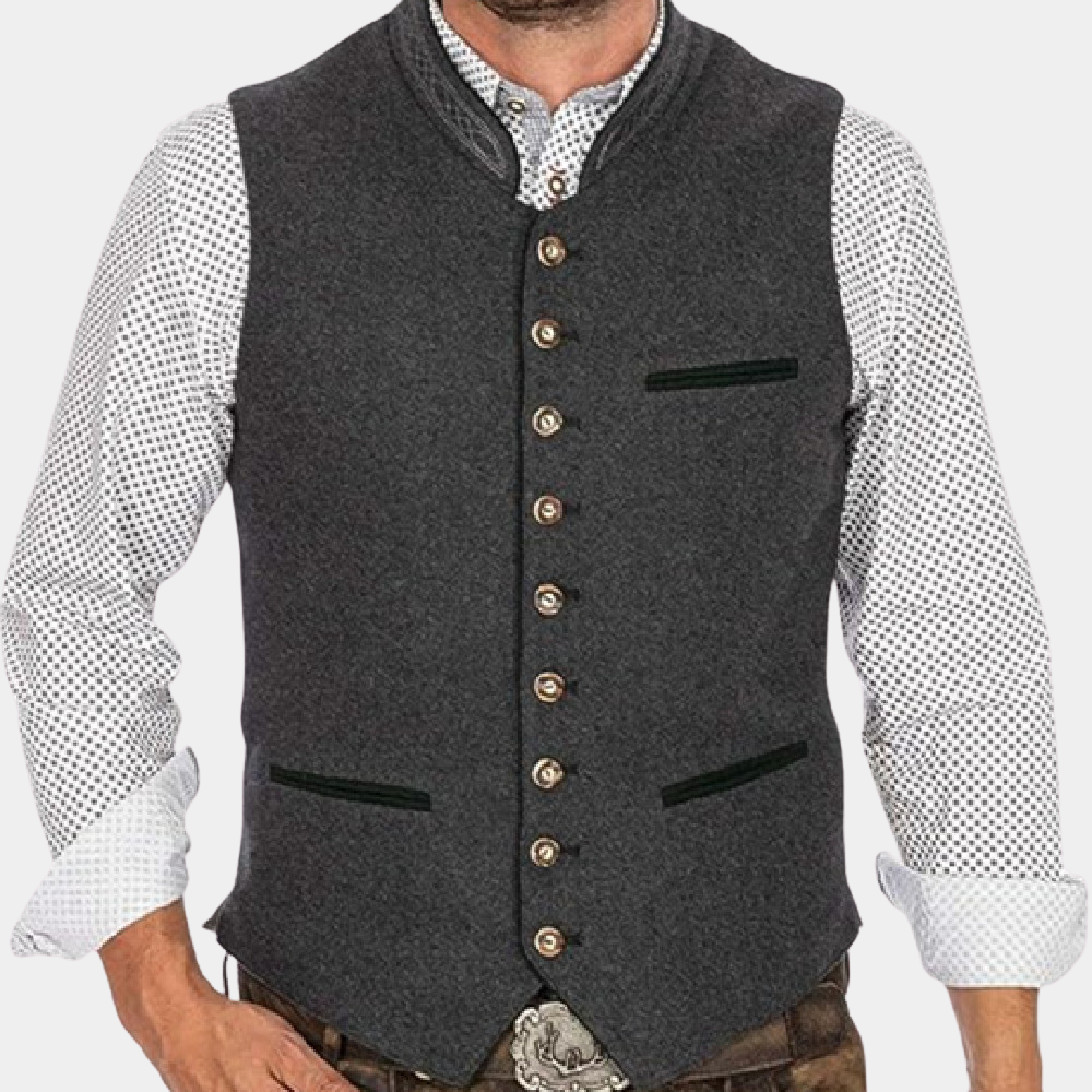Classic Gray Men's Vest - Boris