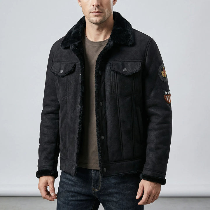 Men's Classic-Style Biker Jacket - Mio