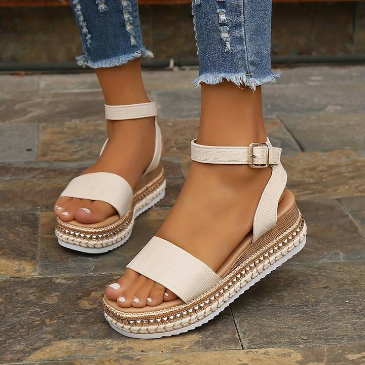 Women’s Platform Sandals with Ankle Strap