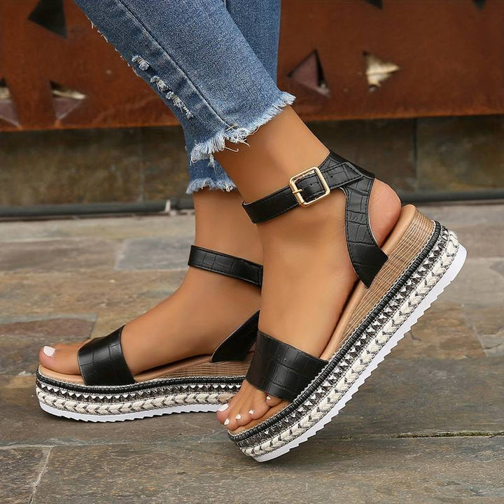Women’s Platform Sandals with Ankle Strap