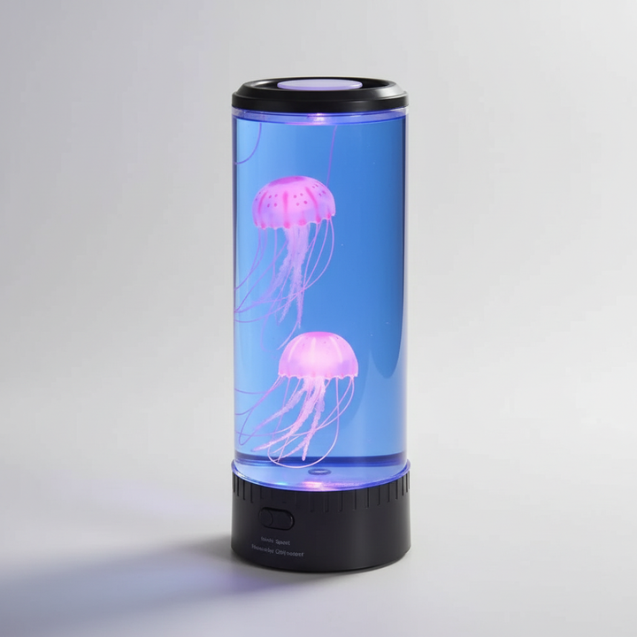 Cylindrical LED Jellyfish Lamp - Jellyglow