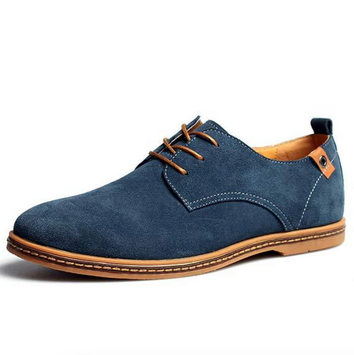 Men’s Suede Vegan Leather Derby Shoes