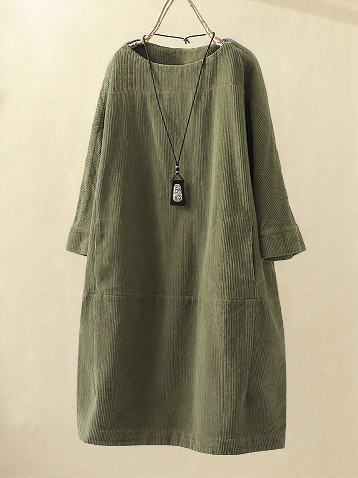 Women’s Midi-Length Corduroy Dress