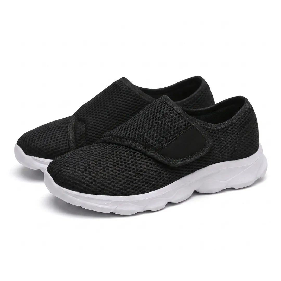 Comfortable Orthopedic Walking Shoes with Hook-and-Loop Strap for Wide or Swollen Feet