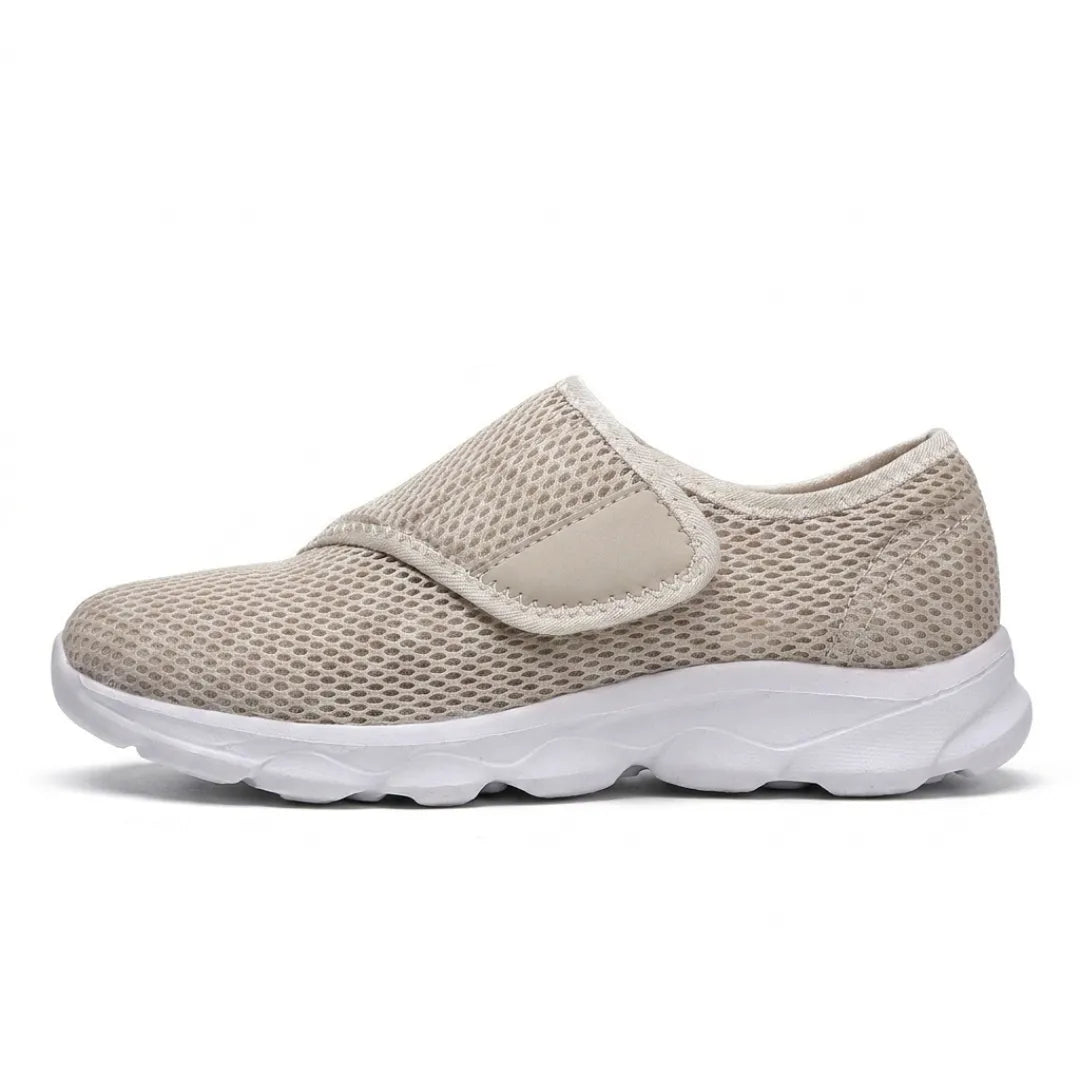 Comfortable Orthopedic Walking Shoes with Hook-and-Loop Strap for Wide or Swollen Feet