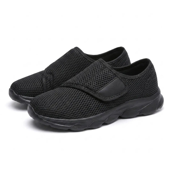 Comfortable Orthopedic Walking Shoes with Hook-and-Loop Strap for Wide or Swollen Feet