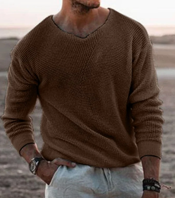 Relaxed-Fit Long-Sleeve Sweater – Tim