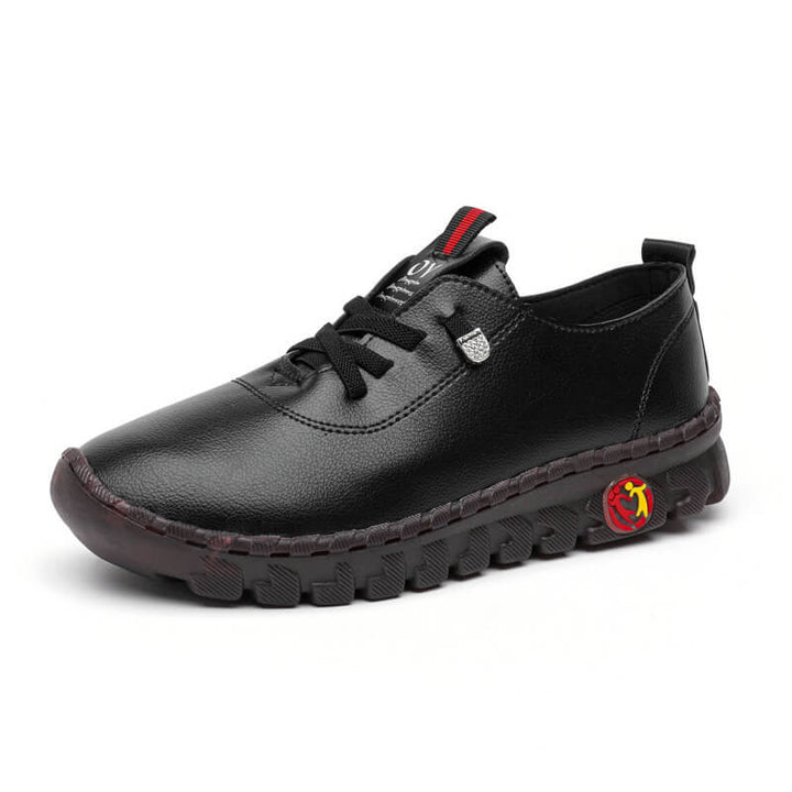 Vegan Leather Lace-Up Shoes for Women