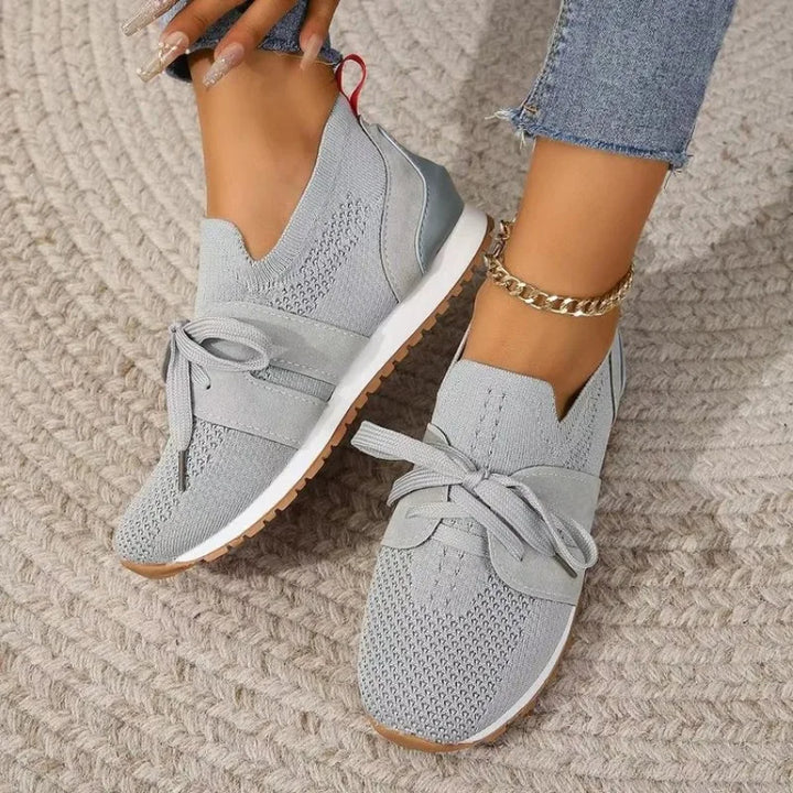 Women’s Mesh Lace-Up Sneakers for Summer