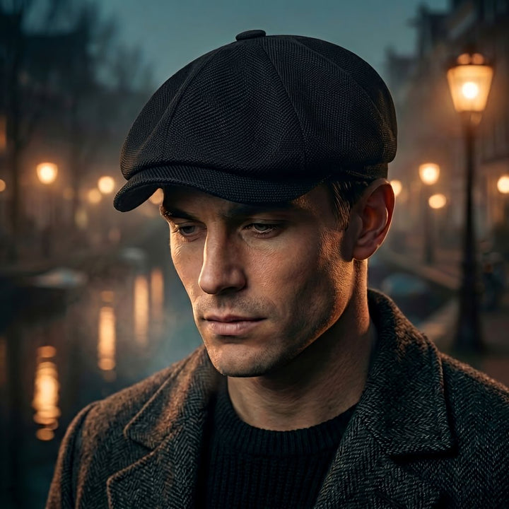 Vintage Flat Cap – Classic Retro Newsboy Cap