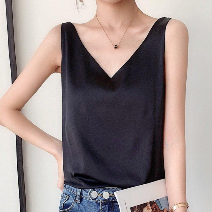 Silk Strap Tank Top