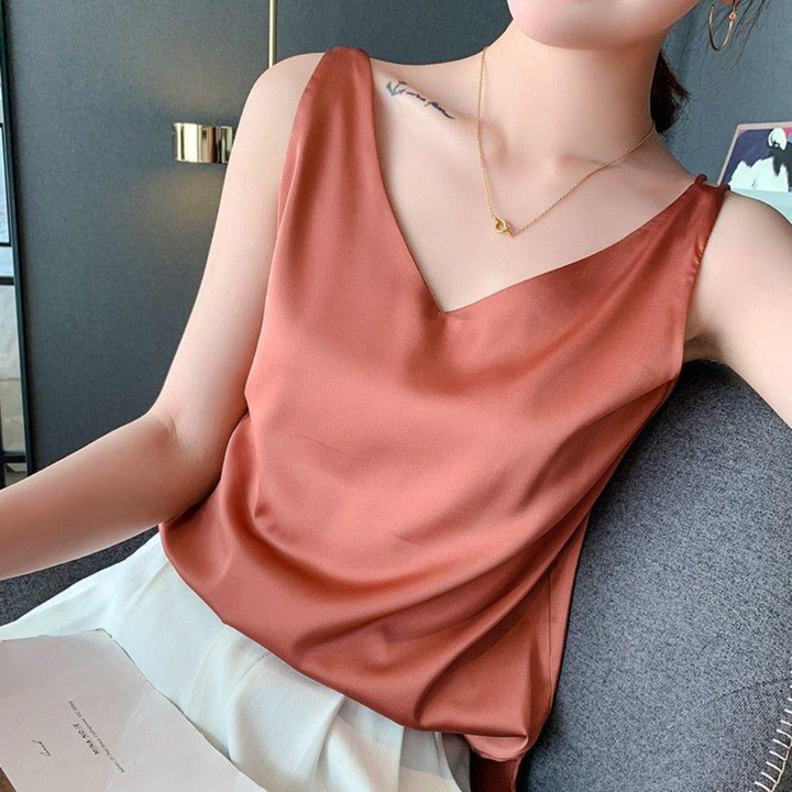 Silk Strap Tank Top