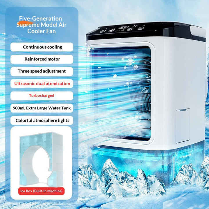 USB Desktop Fan With Mist Spray Humidifying Function And Cooling Features