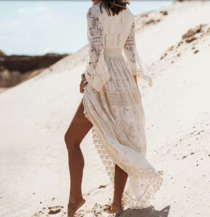 Boho V-Neck Maxi Dress for Women