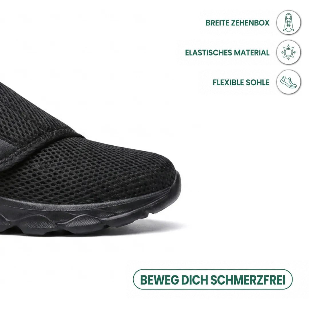Comfortable Orthopedic Walking Shoes with Hook-and-Loop Strap for Wide or Swollen Feet