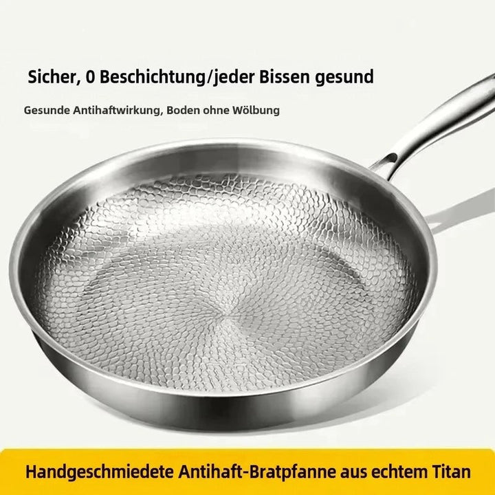 Hammered Titanium Frying Pan for Induction Cooktops – Nonstick, Durable