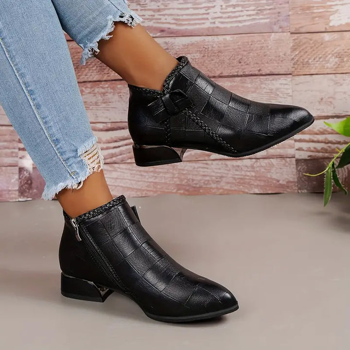 Women’s Ankle Boots with Pointed Toe and Side Zip