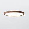 Ultra-Thin Round Walnut Wood Ceiling Light for Elegant Modern Spaces