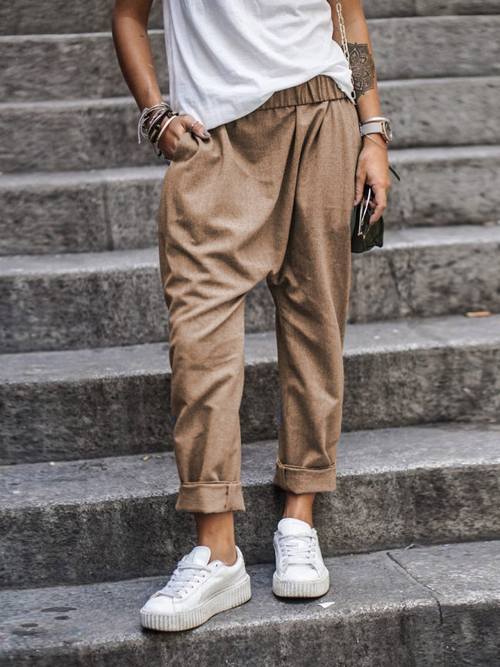 Women’s Harem Pants with Gathered Waistband
